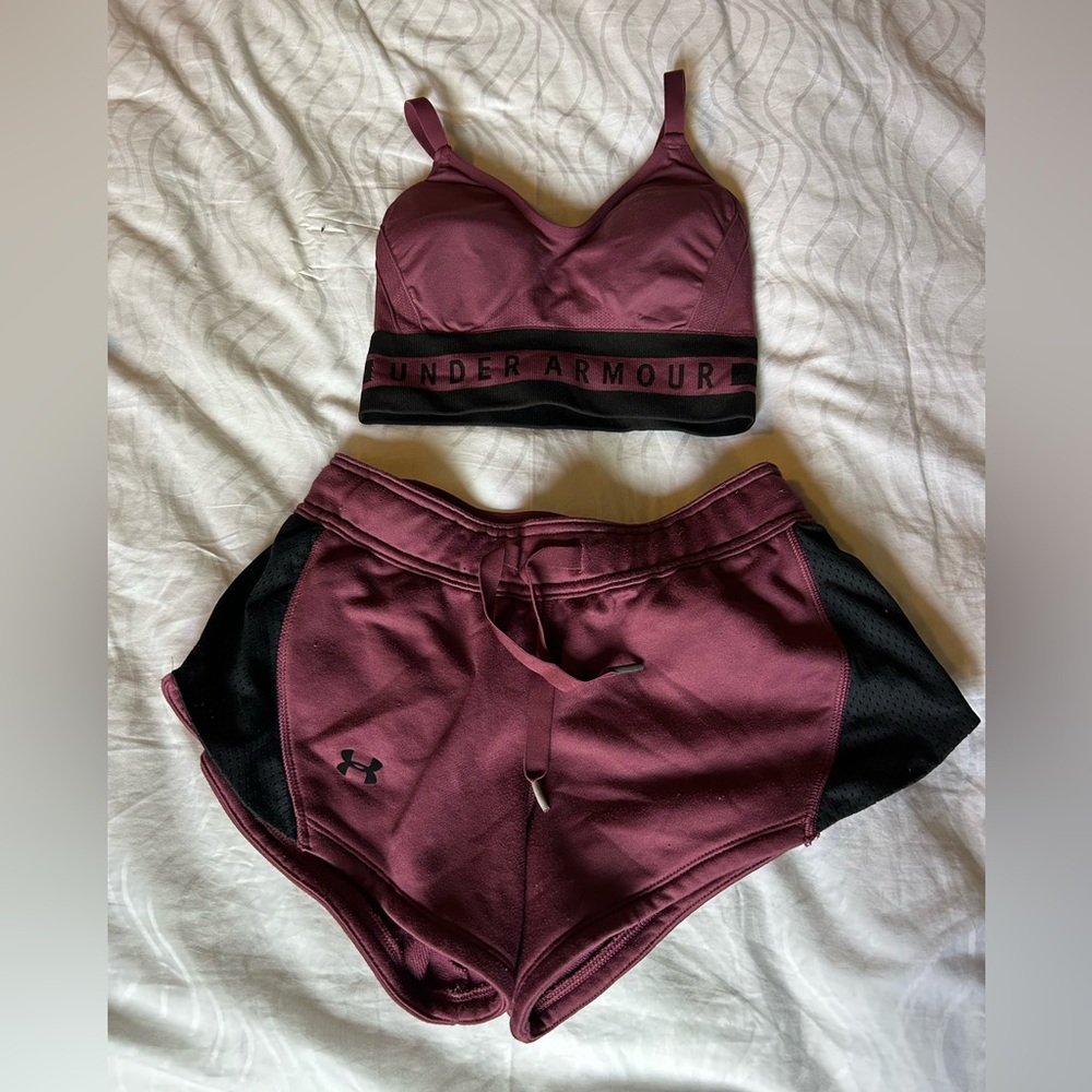 Under Armour Sports Bra and Shorts set